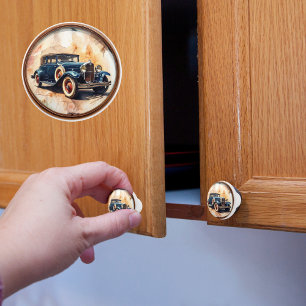 Bouton De Porte En Céramique Voiture Vintage