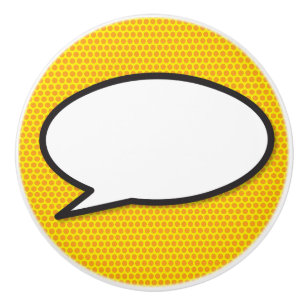 Bouton De Porte En Céramique Votre Bulle de Texte de Message Amusant Livre de B