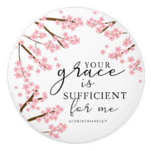 Votre grâce est suffisante Bible Cerisiers en Fleu