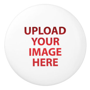Bouton De Porte En Céramique Votre logo de photo en taille réelle