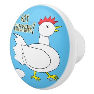 Bouton De Porte En Céramique Vous avez des poulets ?