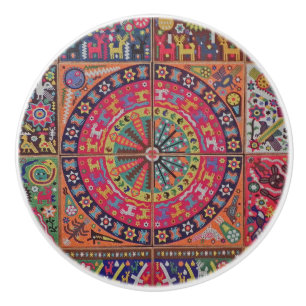 Bouton De Porte En Céramique Voyage tribal maya mexicain de Boho d'art d'Oaxaca