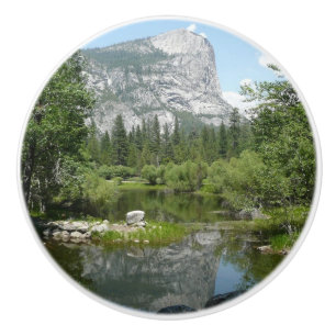 Bouton De Porte En Céramique Vue du lac Miroir dans le parc national de Yosemit