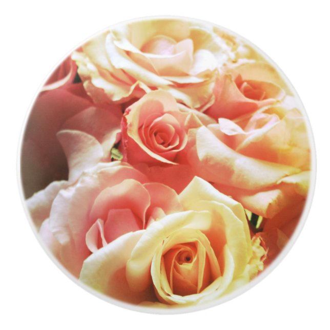 Bouton De Porte En Céramique Vue rose (Devant)