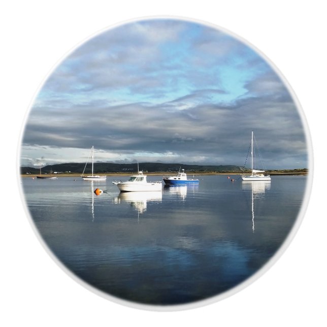 BOUTON DE PORTE EN CÉRAMIQUE VUES DES ALLES (Devant)