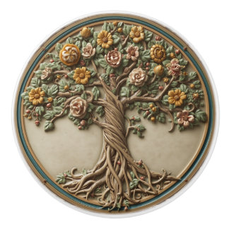 Bouton De Porte En Céramique William Morris arbre de vie Vintage préraphaélite