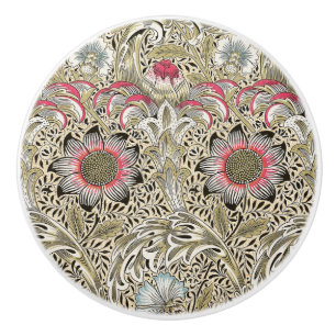 Bouton De Porte En Céramique William Morris Corncockle Floral Vintage