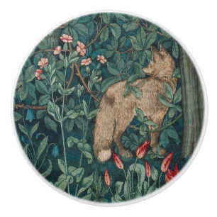 Bouton De Porte En Céramique William Morris Forest Fox Floral Tapestry