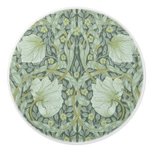 Bouton De Porte En Céramique William Morris, motif de nouveau d'art, bel art
