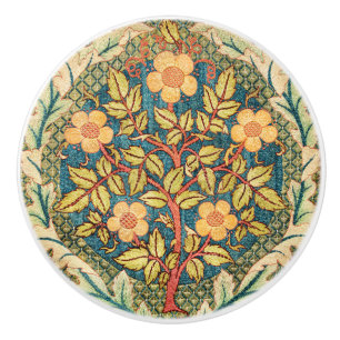 Bouton De Porte En Céramique William Morris Rose Wreath 
