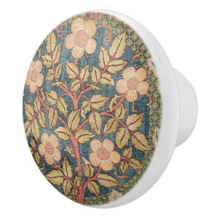Bouton De Porte En Céramique William Morris Rose Wreath Vintage Flower Rose