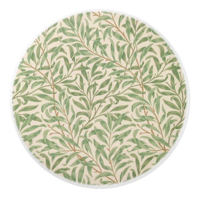 Bouton De Porte En Céramique Willow Bough (par William Morris) (Devant)