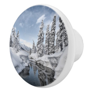 Bouton De Porte En Céramique Winter Wonderland