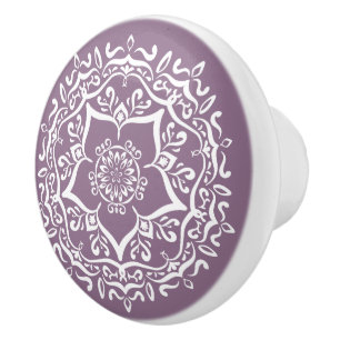 Bouton De Porte En Céramique Wisteria Mandala