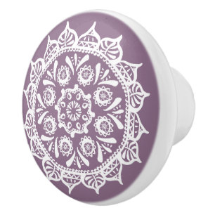Bouton De Porte En Céramique Wisteria Mandala