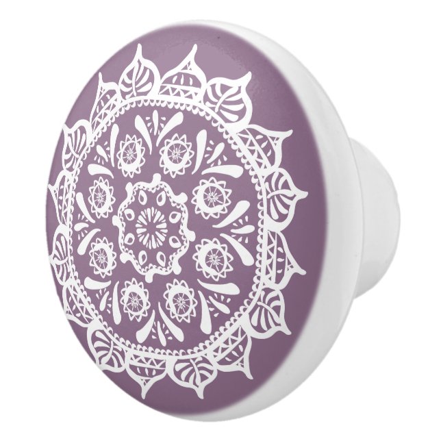 Bouton De Porte En Céramique Wisteria Mandala (Droite)