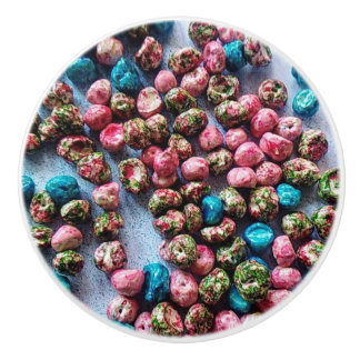 Bouton De Porte En Céramique WSSBX 'perles en rose et bleu' Custom Ceramic Know