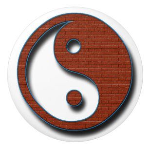 Bouton De Porte En Céramique Yin Yang par Shirley Taylor