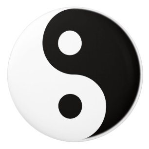 Bouton De Porte En Céramique Ying Yang