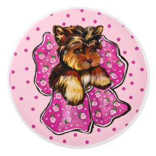 Bouton De Porte En Céramique Yorkie