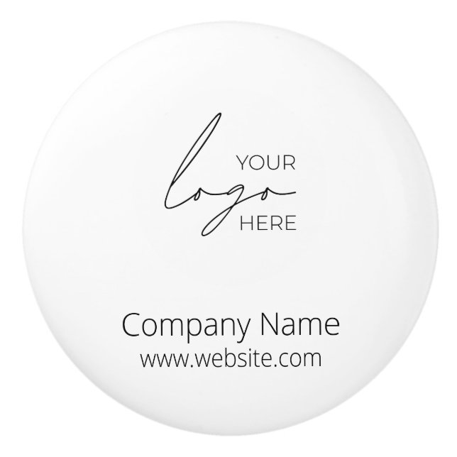 Bouton De Porte En Céramique Your Business Logo Promoteur Business Company (Devant)