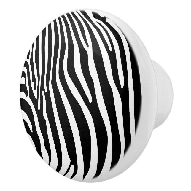 Bouton De Porte En Céramique Zebra Animalprint (Droite)