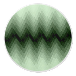 Bouton De Porte En Céramique Zigzag vert foncé et menthe. lancer l'oreiller