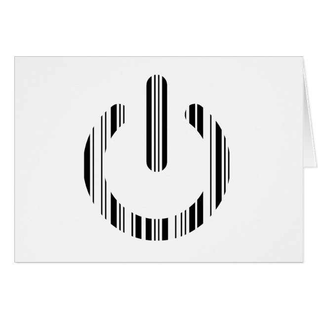 BOUTON DE PUISSANCE CODE BARRE Conception de motif (Devant horizontal)