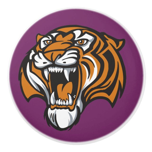 Bouton de tigre en céramique - SRF (Devant)