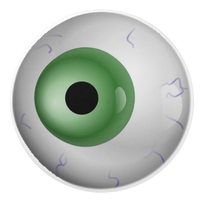 Bouton de tiroir Zombie Eyeball Vert (Devant)