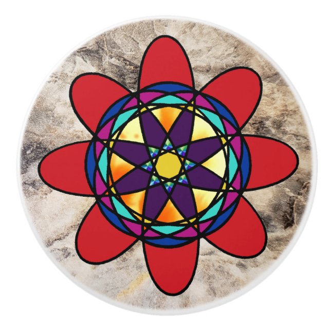 Bouton de traction coloré (Devant)