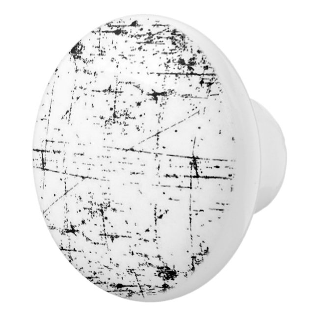 Bouton de traction en céramique noir et blanc (Droite)