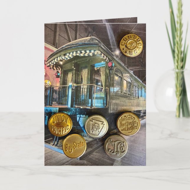 Bouton de train carte postale ferroviaire (Devant)