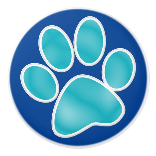 Bouton Empreinte de patte en céramique - SRF (Devant)