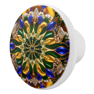 Bouton en céramique avec brésil Couleurs