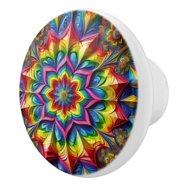 Bouton en céramique avec couleurs LGBTQ (Droite)