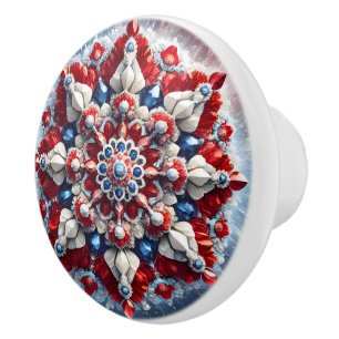 Bouton en céramique avec couleurs norvégiennes