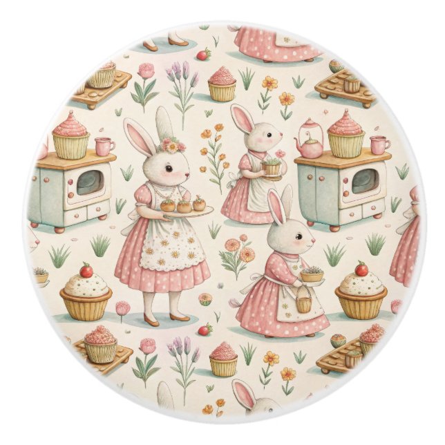 Bouton en céramique Cottagcore (Devant)