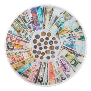 Bouton en céramique de devise étrangère