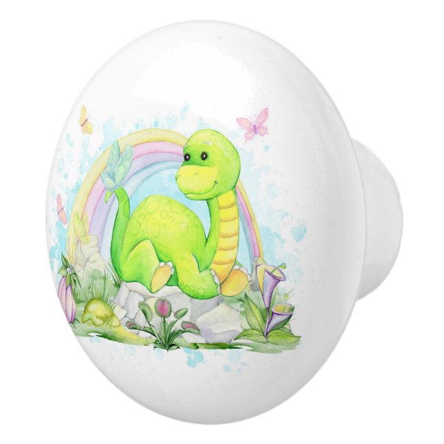 Bouton en céramique de dinosaure (Droite)