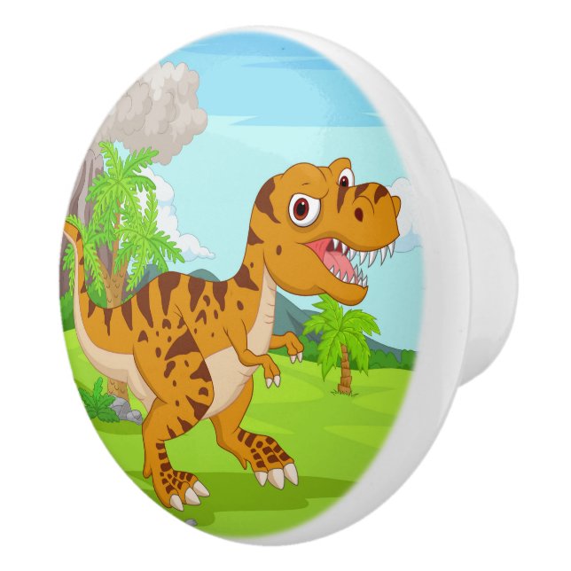 Bouton en céramique de dinosaure (Droite)