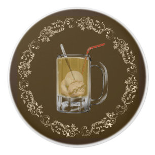 Bouton en céramique de flotteur de bière de racine