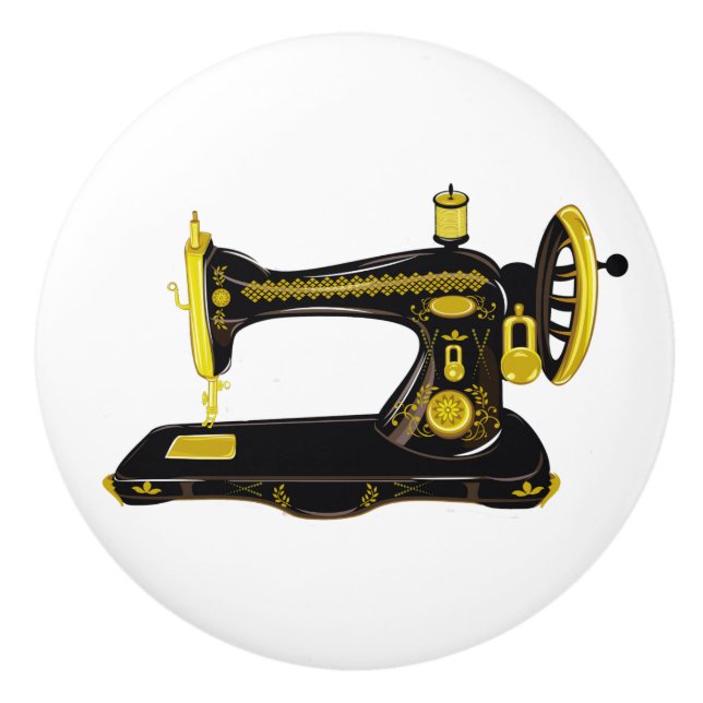 Bouton en céramique de la salle de couture - SRF (Devant)