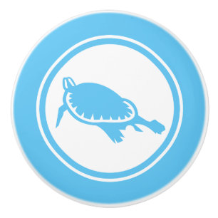 Bouton en céramique de mer d'Aqua de créature