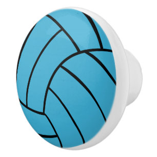 Bouton en céramique de volleyball de turquoise