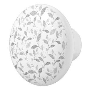 Bouton en céramique grise texturée