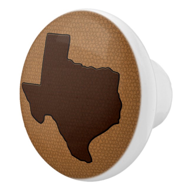 Bouton en céramique simili cuir Brown du Texas (Droite)