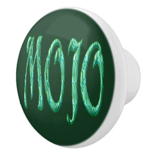 Bouton en céramique verte Mojo