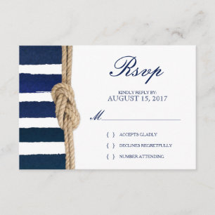 Bouton et aquarelle marine RSVP