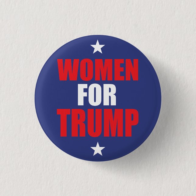 Bouton Femme Pour Trump Badge Pin (Devant)